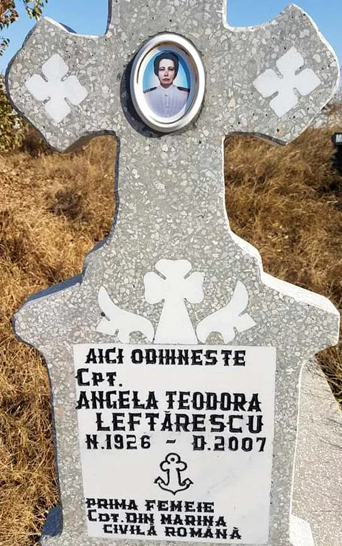 Mormantul Teodorei Angela Lefterescu, prima femeie capitan din marina civilă din România. Foto Wikipedia