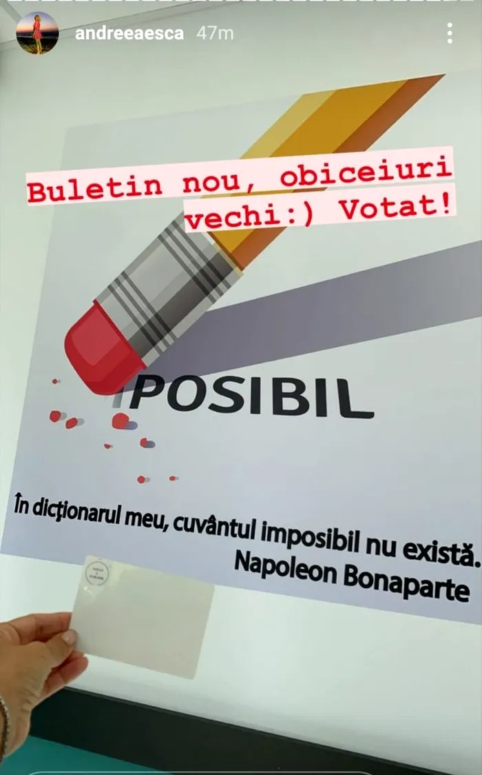 Andreea Esca a votat