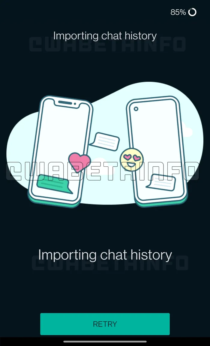 whatsapp chat history backup import