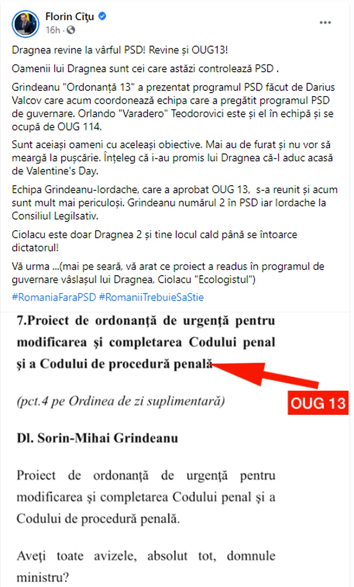 Flroin Cîțu acuzații dure la adresa PSD