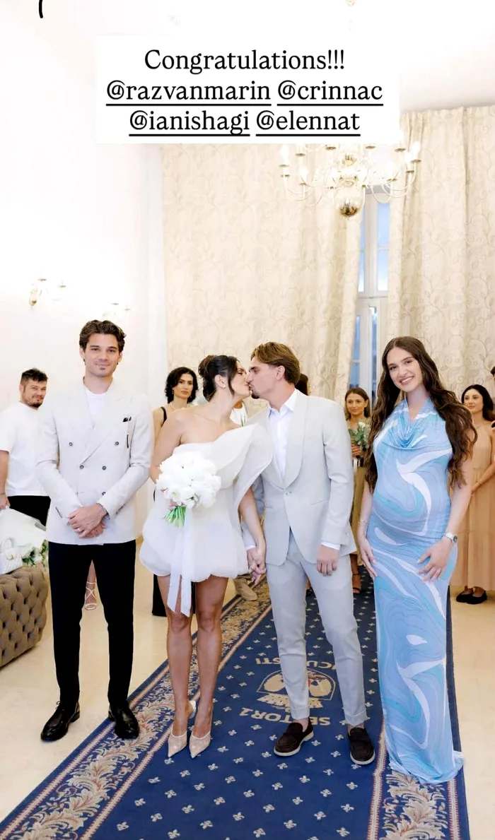 Ianis și Elena Hagi, alături de Răzvan Marin și Crina Sursă foto: Instagram