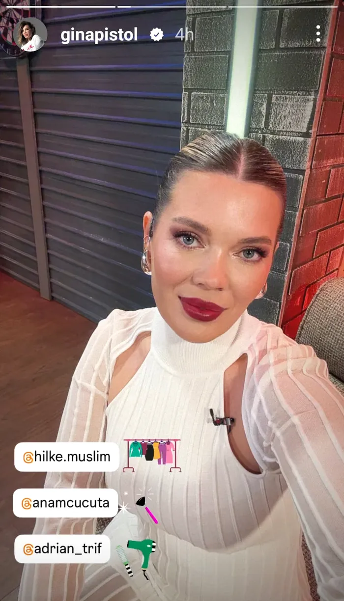 Gina Pistol, ravisantă la Masterchef. Apariție de senzație lângă Dumitrescu și Scărlătescu, fanii nu și-au putut lua ochii de la ea 