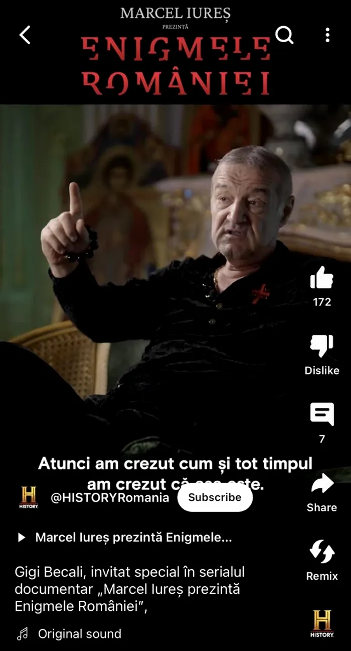 Cum apare Gigi Becali într-un documentar History Channel. Latifundiarul din Pipera, aşa cum nu l-ai mai văzut Mi s-a spus să mă duc
