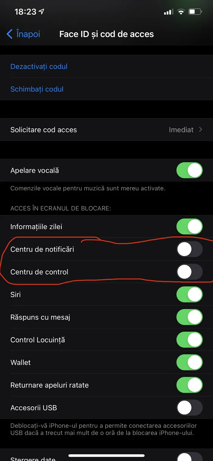 centru de control centru de notificări ios iphone