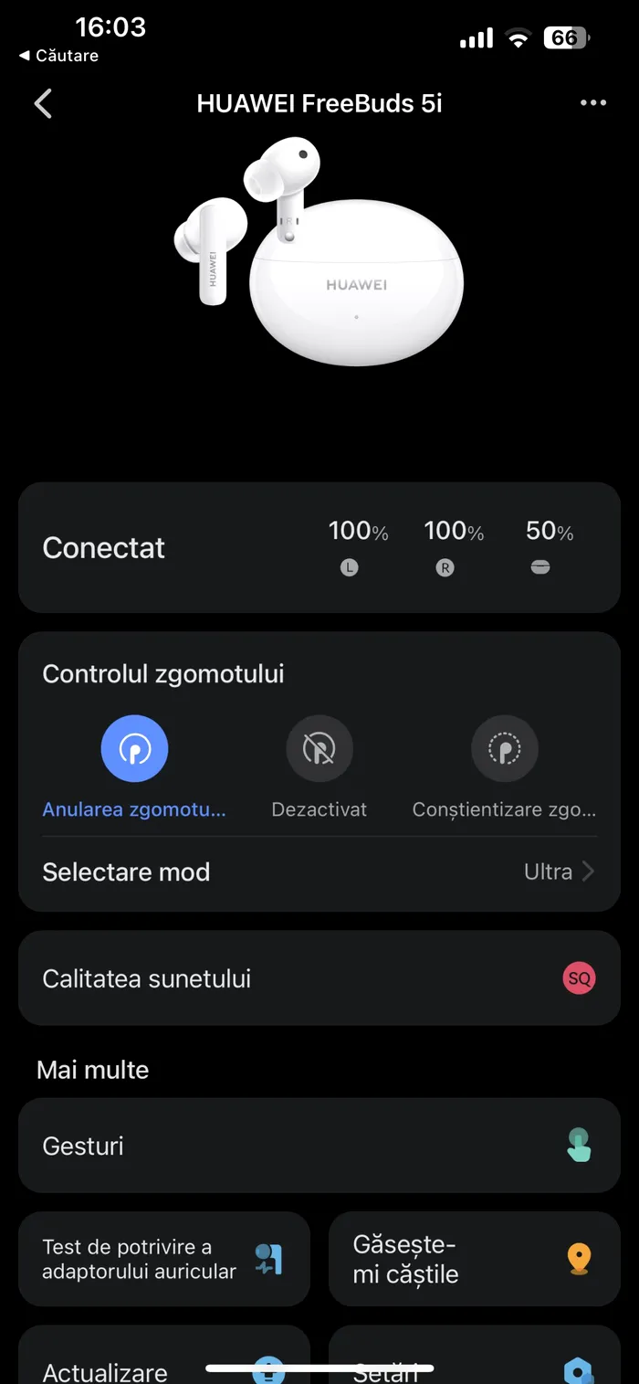 Huawei FreeBuds 5i interfata