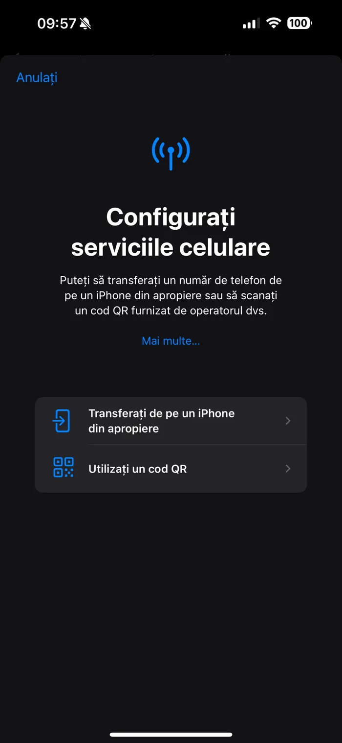 iPhone 15 Pro Max activare eSIM