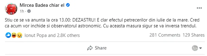Mircea Badea anunță dezastrul covid-19 în România ”Acum vor inchide si observatorul astronomic”