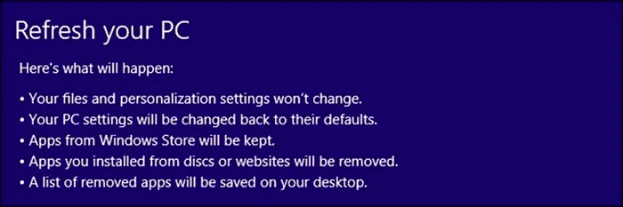 Windows 8 8.1 recovery refresh reset5