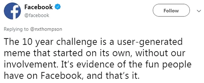 facebook 10 year challenge