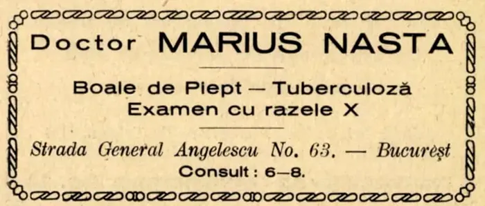 Carte de vizită a medicului Marius Nasta. Foto arhivă Dosare Secrete