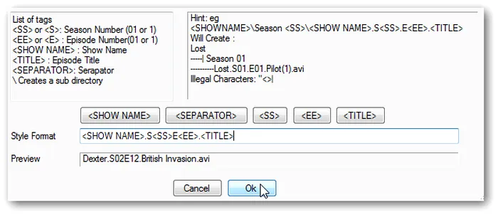seriale TV, redenumire seriale TV, metadate seriale TV, redenumire fisiere multimedia, aplicatii Media Center, Media Center, conventie denumire fisiere, denumire fisiere pentru Media Center, TVRenamer