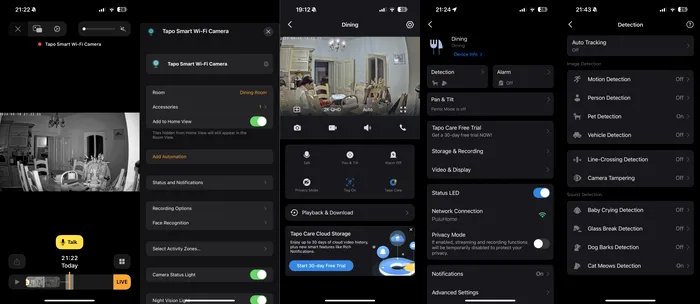 TPLink Tapo C250 - funcții avansate pentru o cameră smart