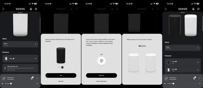 Sonos - împerechere stereo