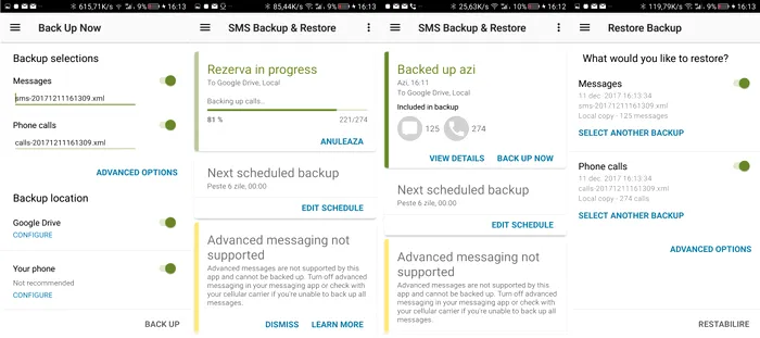 Cum faci backup la SMS-uri și apeluri pe Android