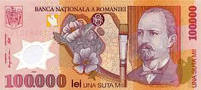 Bancnota de 100.000 lei a fost transformată în cea de 10 lei
