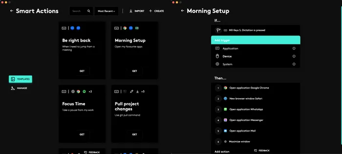 Logitech Smart Actions