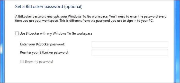 Windows to Go passworld