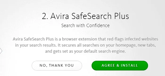 Antivirus gratuit scump malware adware Avira SafeSearch