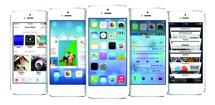 iPhone5 Pyramid Interfata IOS 7 
