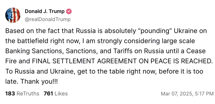 Donald Trump ameninta pentru prima oara Rusia dupa atacurile asupra Ucrainei 1