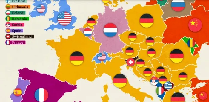 Harta partenerilor europeni (Foto: VisualCapitalist.com)
