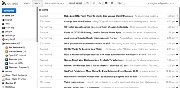 go read google reader alternativa