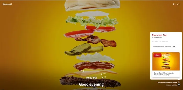 Pinterest New Tab Extensie