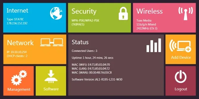 Securifi Almond Meniu si Setari