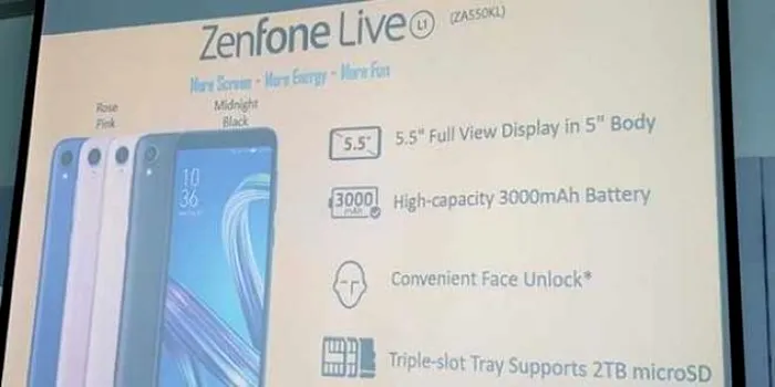 specs Asus Zenfone Live L1