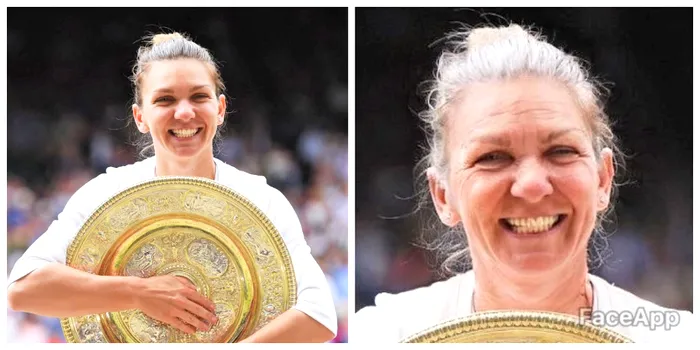 Simona Halep FaceApp