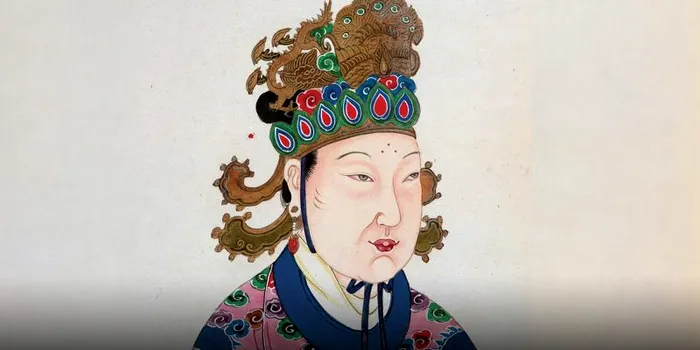 Imaginea lui Wu Zetian într-un album din secolul XVIII ce cuprinde portretele a 86 de împăraţi ai Chinei