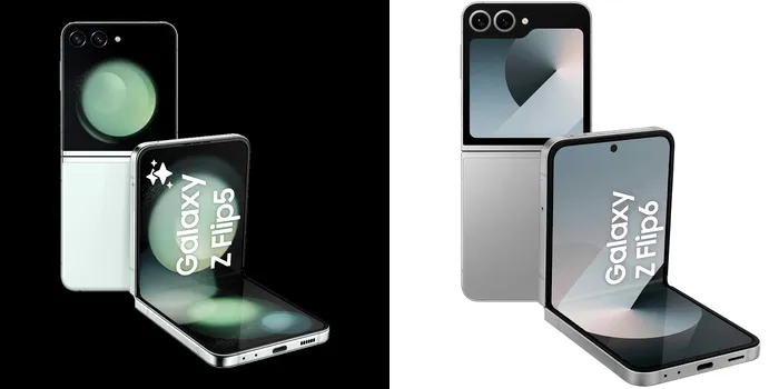Samsung Galaxy Z Flip5 versus Z Flip6