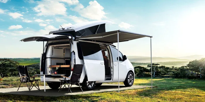 Hyundai EV Camper deschisă complet