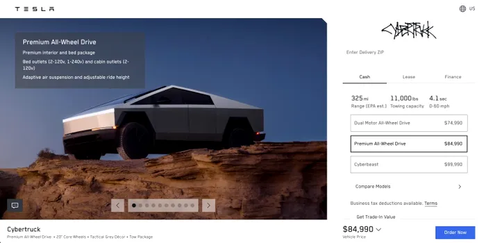Cât costă Tesla Cybertruck în SUA