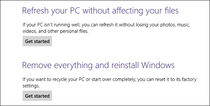 Windows 8 8.1 recovery refresh reset3