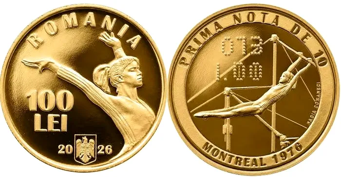 Nadia Comăneci intră în patrimoniul numismatic al României 