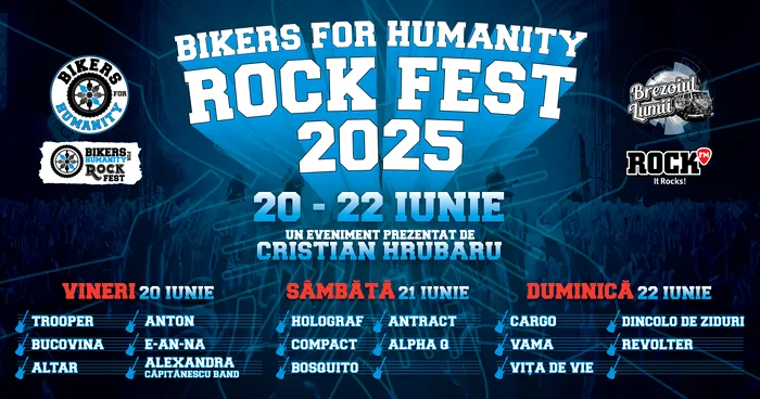 Bikers for Humanity Rock Fest 2025 cine canta de unde iei bilete