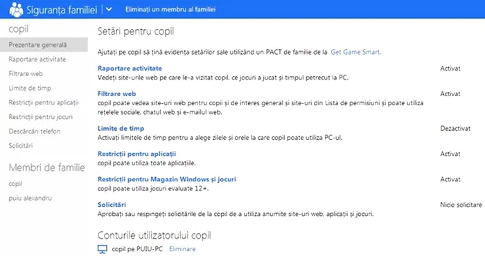Microsoft Family Safety Siguranta Familiei