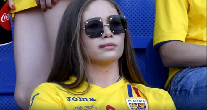 Iubita lui Manea la meciul România-Germania Sursa Foto: gsp.ro