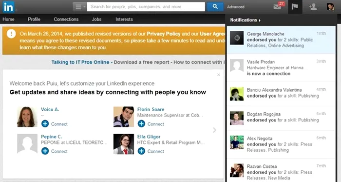 Linkedin Proces agresare intimitate