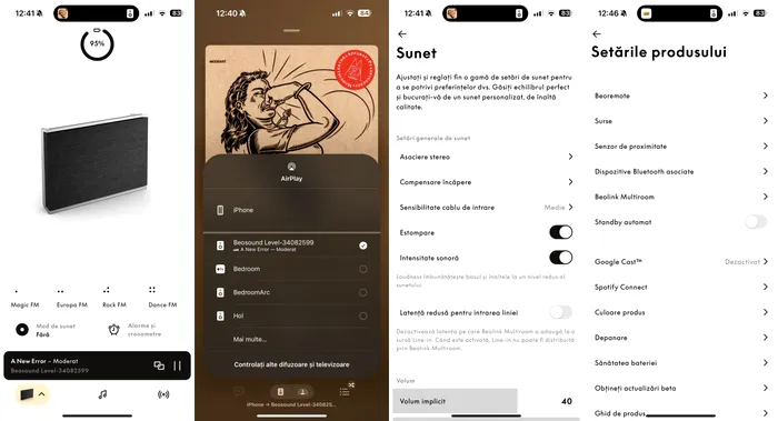 Aplicația Bang & Olufsen te ajută să profiți la maxim de toate opțiunile incluse în Level / foto: Playtech