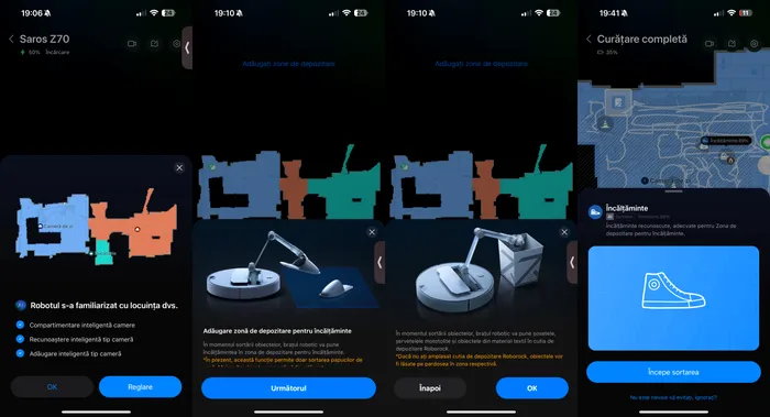 Aplicația Roborock îți explică tot ce trebuie să știi despre Saros Z70 / foto: captură Playtech