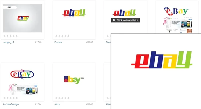 Ebay logo concurs international