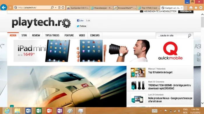 Asus VivoTab RT Browser