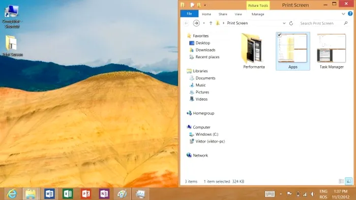 Asus VivoTab RT Desktop