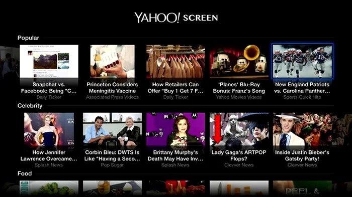 seriale Yahoo-Screen update