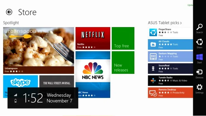 Asus VivoTab RT Windows Store