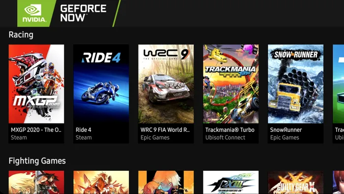 GeForce Now telefon librarie
