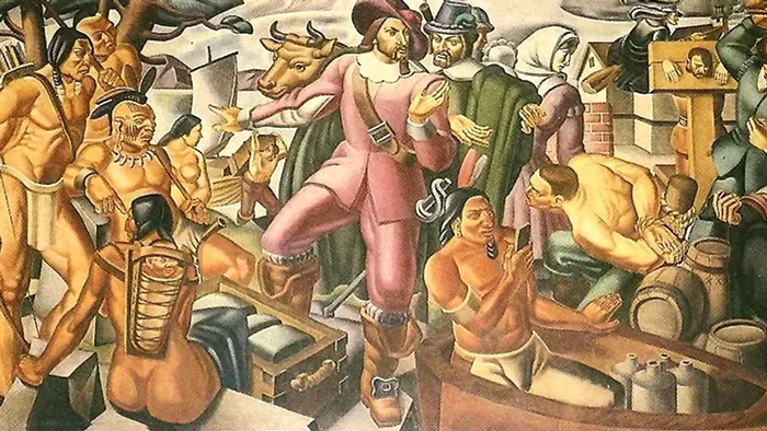 O pictură veche îi pune pe oameni să se întrebe dacă călătoria în timp este reală, pentru că într-adevăr arată ca o pictură din 1937 înfățișând un nativ american care se uită la un telefon inteligent în timp ce face un gest cu mâna „Îmi pare rău, trebuie să iau asta”. . Tabloul, intitulat Mr. Pynchon and Settlement of Springfield, îl înfățișează pe colonul și fondatorul orașului Springfield, Massachusetts, William Pynchon, în timpul dezvoltării orașului. Pynchon a continuat să scrie cartea, The Meritorious Price of Our Redemption în 1650, care a devenit prima carte interzisă în Boston, precum și arsă pe Boston Common. În mod ciudat, William Pynchon a fost un strămoș al celebrului romancier Thomas Pynchon, după cum subliniază Vice. Toate acestea sunt foarte interesante, dar ceea ce distrage cu adevărat atenția este că în imagine este un om nativ american care tocmai a citit un tweet prost. Un om nativ american pictat își verifică în mod clar notificările. „Oh, te uiți la vreme, trebuie să mă întorc în secolul meu”. Credit imagine: David Stansbury prin Smithsonian National Postal Museum. Imaginea a fost împărtășită pe Reddit și a primit comentarii de genul „sigur ca naiba. Inclusiv expresia de pe fața unui tip, de parcă tocmai și-ar fi văzut că cea mai recentă postare a lui a fost votată în uitare”, în timp ce alții au inventat scenarii în care bărbatul a fost legat în spatele lui. „utilizatorul de telefon” este din timpurile moderne (se pare că pantalonii lui arată vag modern) și i s-a confiscat telefonul de către cei din jur. Artistul, Umberto Romano, a pictat un alt tablou care arată ca o femeie care se uită la un iPad, în ciuda faptului că a fost pictat cu zeci de ani înainte de a fi imaginat. În ceea ce privește explicațiile raționale, cel mai bun lucru pe care l-am văzut este că este o oglindă de mână, care ar fi fost un articol popular de comercializat atunci când pictura a fost fixată, sau că inspectează un cap de topor. O oglindă fiind mai probabilă decât cineva să dezvolte o călătorie în timp (probabil într-un viitor îndepărtat, care din anumite motive încă folosește iPhone 11), apoi s-a întors în 1937, înainte de a se dezvălui accidental, fiind pictat într-o imagine a anului 1650, verificându-și notificările în timp ce modelarea naturii moarte.