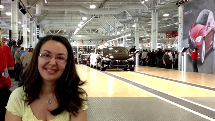 Cristina Bălan, pe vremea când lucra la Tesla